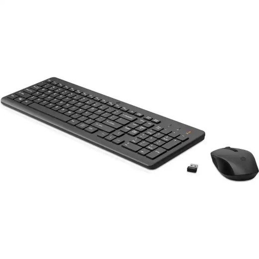 HP 330 Ensemble combiné clavier et souris sans fil 2,4 GHz - 16 mois d'autonomie - 1600 DPI - Noir