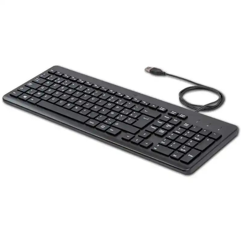 HP professionnel ultra-plat Clavier filaire AZERTY - Conception à encombrement réduit - Silencieux et durable