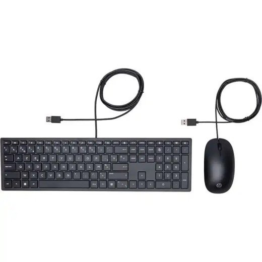 HP Pavilion 400 Clavier AZERTY et souris USB Type-A filaires - Verrouillage des majuscules - 3 boutons