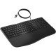 HP 485 Clavier USB Type-A filaire Comfort - Copilot - Forme incurvée - 23 touches programmables - Noir