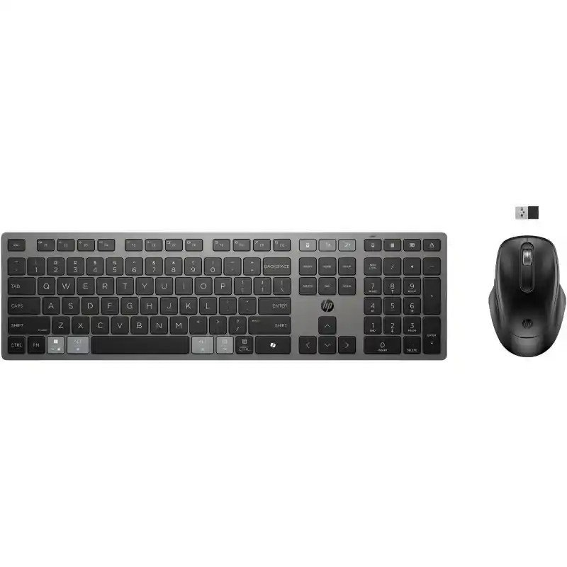 HP 725 Ensemble clavier et souris sans fil rechargeables multi-appareils  2,4 GHz - Bluetooth® - Noir