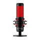 HyperX QuadCast - microphone USB - Éclairage rouge - anti-vibration - Rouge Noir