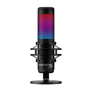 HyperX QuadCast S - microphone USB - anti-vibration intégré - Éclairage RGB - Gris Noir