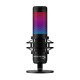 HyperX QuadCast S - microphone USB - anti-vibration intégré - Éclairage RGB - Gris Noir