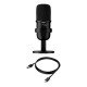 HyperX SoloCast - microphone USB - audio Plug N Play - Désactivation par pression - Support flexible et réglable - Noir