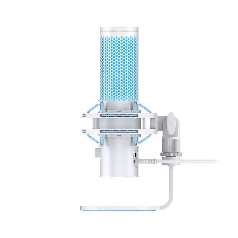 HyperX QuadCast 2 – Microphone USB - Enregistrement haute résolution - USB-C, sortie casque de 3,5 mm - Gris