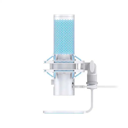 HyperX QuadCast 2 – Microphone USB - Enregistrement haute résolution - USB-C, sortie casque de 3,5 mm - Gris