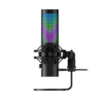 HyperX QuadCast 2 S – Microphone USB - 100 LED aRGB - Cardioïde, omnidirectionnel, bidirectionnel, stéréo - Noir