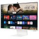 Samsung Écran PC 32" LED -  4K - 3840 x 2160 pixels -  HDR10+ - Wi-Fi/Bluetooth - HDMI/USB-C -  Blanc
