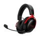 HyperX Cloud III S Casque Gamer sans fil 2,4 GHz - Bluetooth - 120 heures d’autonomie - Haut-parleurs 53 mm - Noir-rouge