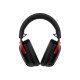 HyperX Cloud III S Casque Gamer sans fil 2,4 GHz - Bluetooth - 120 heures d’autonomie - Haut-parleurs 53 mm - Noir-rouge
