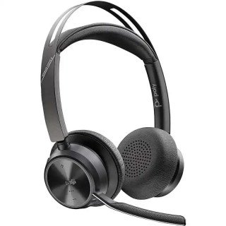 HP Poly Voyager Micro-casque Focus 2 USB-C-C certifié Microsoft Teams + adaptateur USB-C/A - Bluetooth -  40h d'autonomie