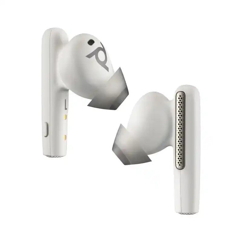 HP Poly Voyager Free 60 UC M Écouteurs sable blanc + adaptateur USB-A BT700 + étui de charge de base - Bluetooth 5.3