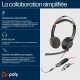 HP Poly Blackwire 5220 Micro-casque stéréo USB-C + prise 3,5 mm + adaptateur USB-C/A - Réduction du bruit - Microsoft Teams