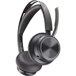 HP Poly Voyager Focus 2 Micro-casque USB-C-C + adaptateur USB-C/A - Bluetooth - 40 heures d'autonomie - Réduction du bruit
