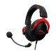 HyperX Cloud II Casque filaire gaming - unidirectionnel, Suppression de bruit - Compatibilité multi-plateforme - Noir-Rouge