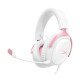 HyperX Cloud III - Casque gaming - Haut-parleurs inclinés de 53 mm - Unidirectionnel, suppression de bruit - Rose-blanc